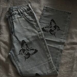 Amazon Black Straight Leg Jeans with Relaxed Fit